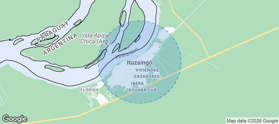 Ituzaingó Airbnb map